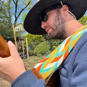 Handmade guitar strap from the Colombian indigenous communities.